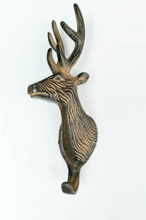 Stag Deer Coat Hook, Rustic Coat Hook, Vintage Coat Hook Animal