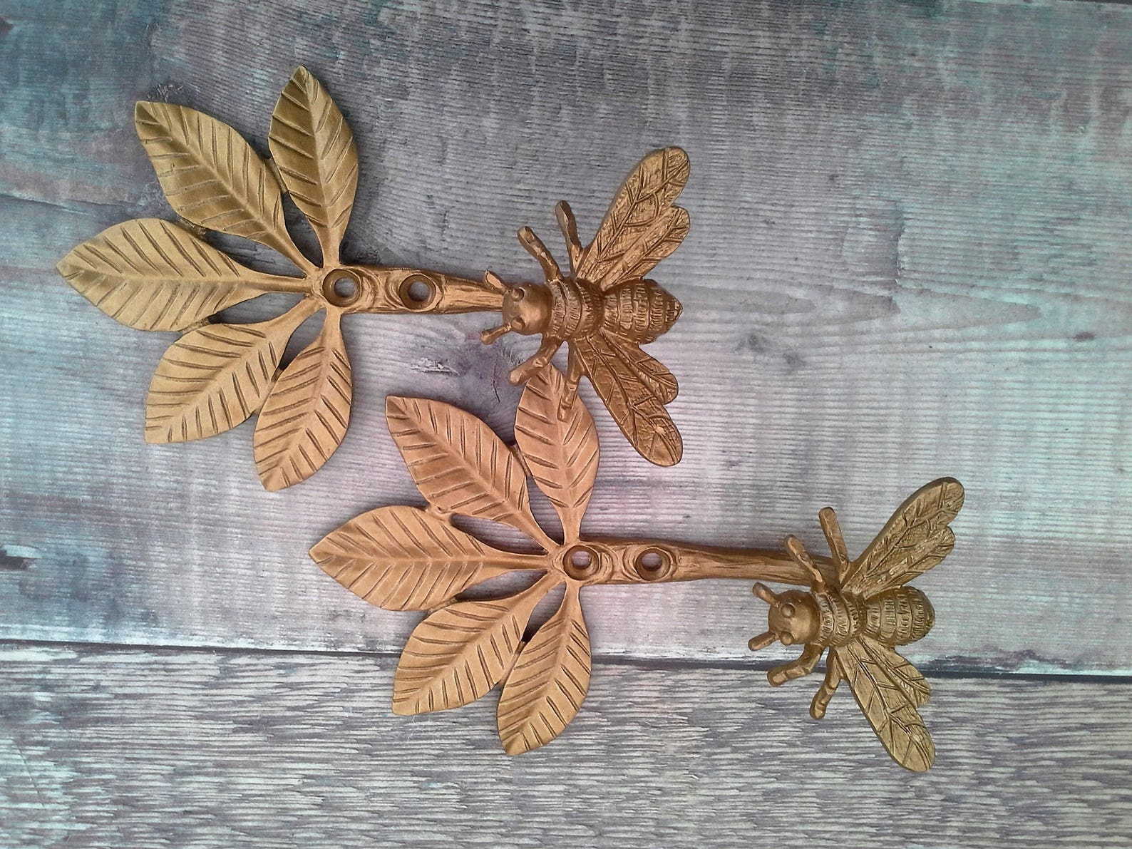Golden Gold Busy Bee Wall Coat Hook Curtain Tie Back Pewter Etsy UK