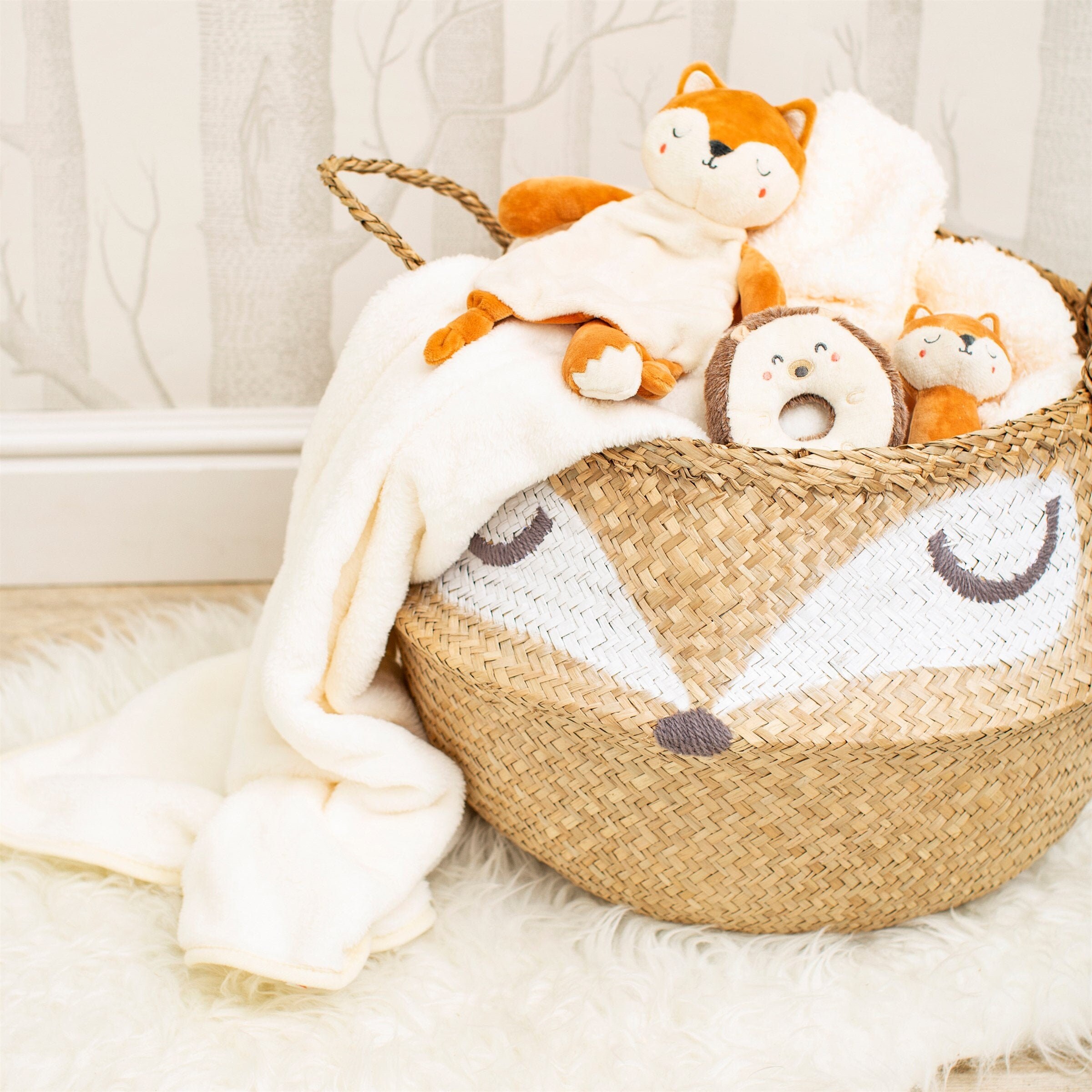 Seagrass Fox Belly Basket, Great for Toy Storage, Planter or