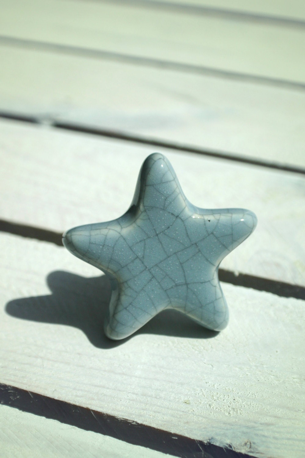 Pale Blue Pink White Star Drawer Knob Childrennursery Etsy