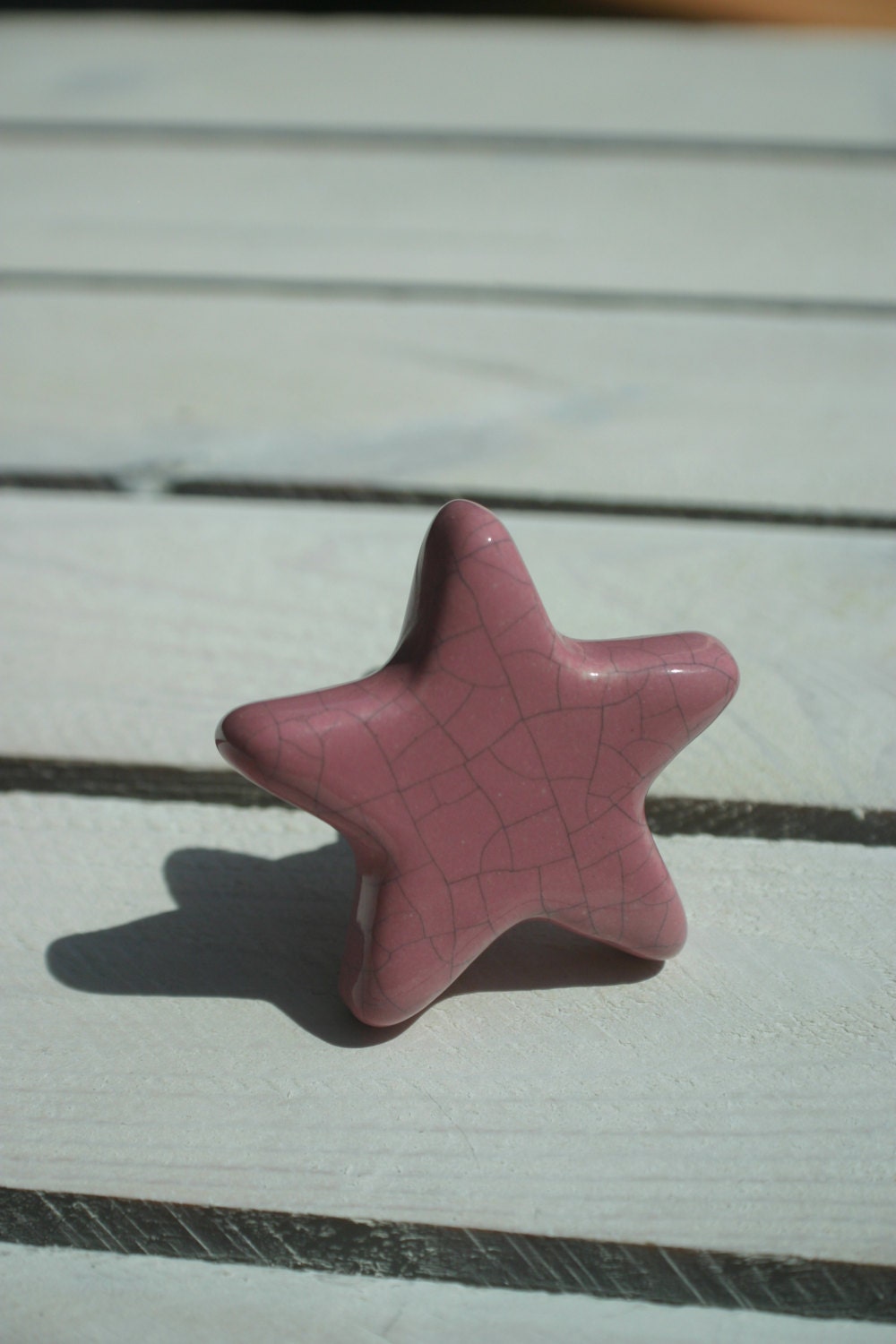 Pale Blue Pink White Star Drawer Knob Childrennursery Etsy