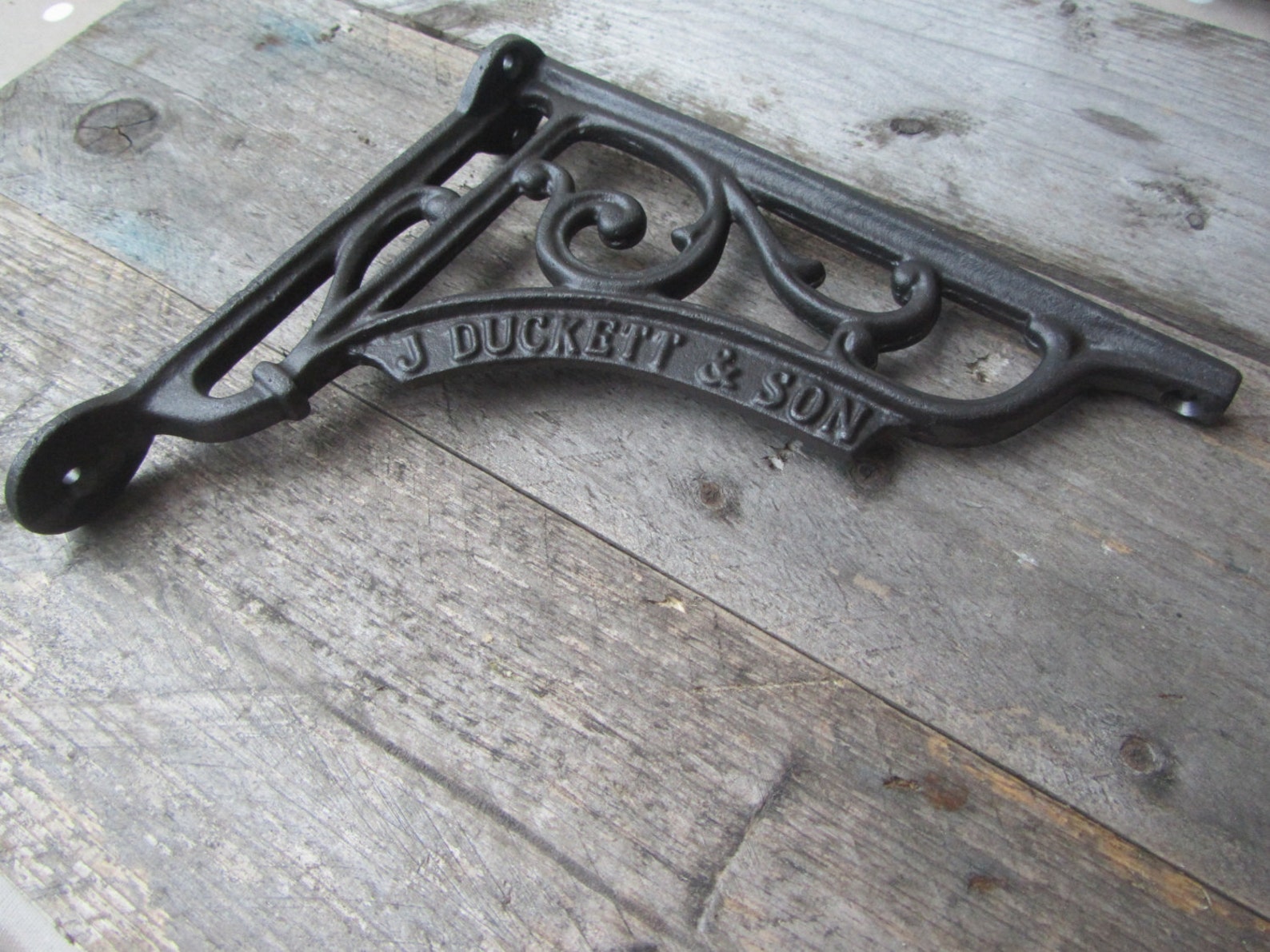 Pair of Cast Iron Shelf Bracket J Duckett and Sons Cistern Etsy UK