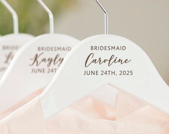 Personalized Bridesmaid Hangers, Wedding Hangers, Wooden Engraved Hanger, Wedding Name Hangers, Bridesmaid Gifts, Bridal Dress Hanger