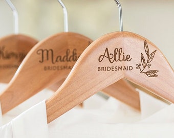 Bridesmaid Hangers, Personalized Wedding Hangers, Bridesmaid Proposal Gift, Bridal Shower Gift, Bridesmaid Gift Bridal Dress Hanger