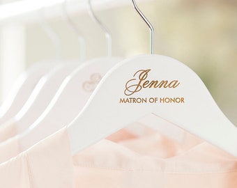 Personalized Hanger, Wedding Dress, Custom Name Hanger for Wedding, White Wedding Hanger, Wedding Dress Hanger, Bridesmaid Gift