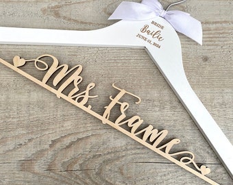 Bride Hanger, Bridal Hanger, Wedding Hanger, Wedding Dress Hanger, Personalized Bridal Hanger, Engraved Hanger, Dress Hanger, Wedding Dress