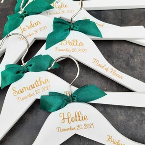 Bridesmaid Hangers, Personalized Bridesmaid Gift, Wedding Hanger, Wedding Name Hangers, Bridal Dress Hanger, Wooden Engraved Hanger