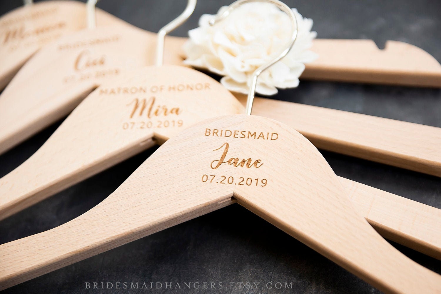 Personalized Bridesmaid Hangers Wedding Hangers Bridesmaid Etsy
