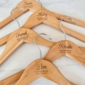 Bridesmaid Hangers, Bridal Dress Hanger, Wedding Hanger, Personalized Bridesmaid Gift, Wedding Name Hangers, Personalized Hanger