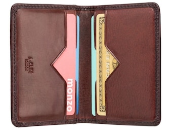 Mens Leather RFID Card Wallet - Slim Minimalist Design
