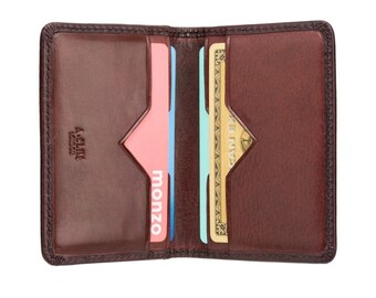 Quilted Leather Card Holder Wallet with RFID Blocking