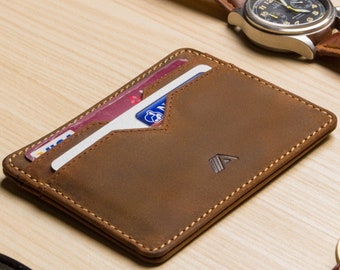 Leather Card Holder / Credit Card Holder Wallet / Leather Card Wallet / Minimalist Leather Card Wallet / Small & Slim Cardholder Wallet
