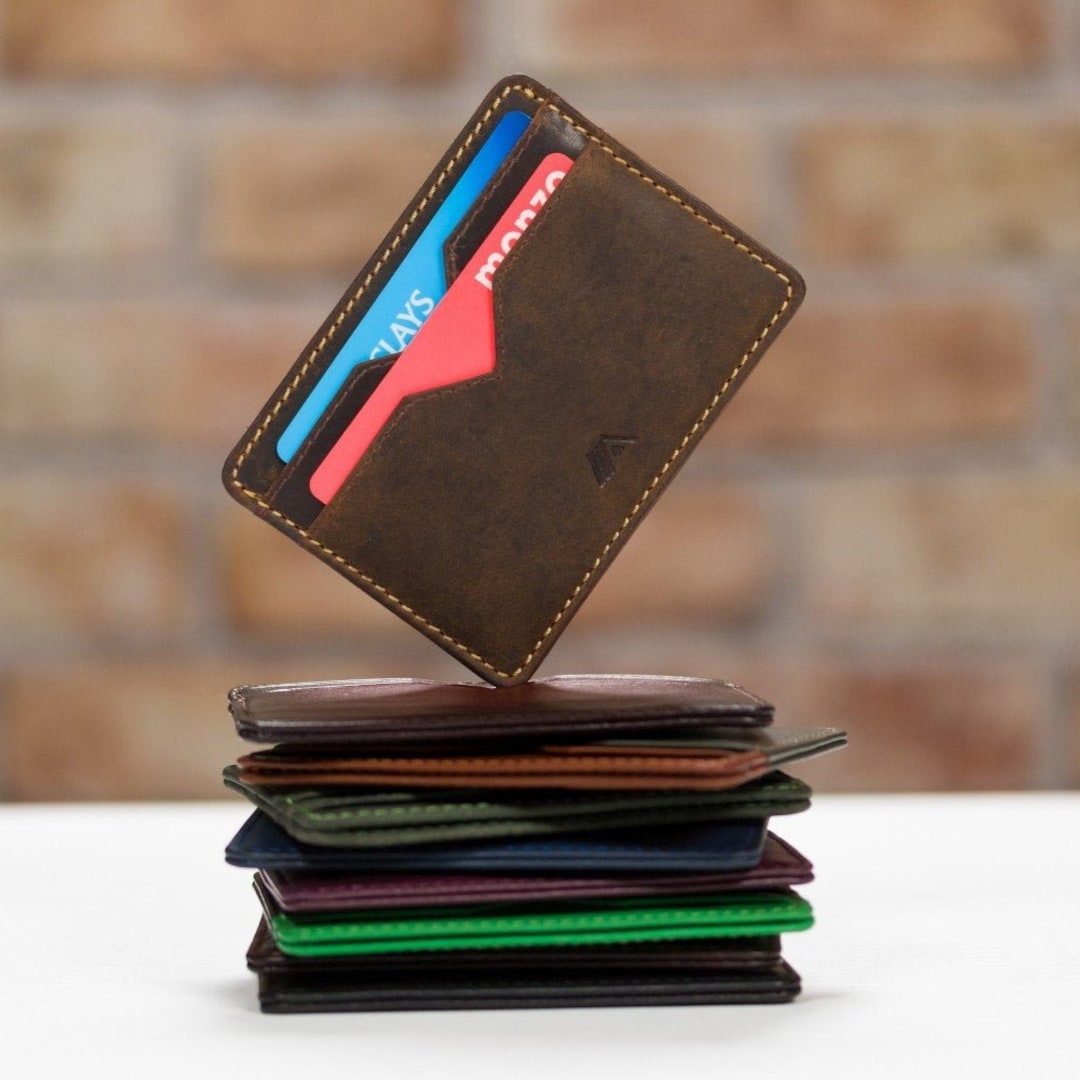 Best Selling Slim Credit Card Holder Wallet Raw Tan 