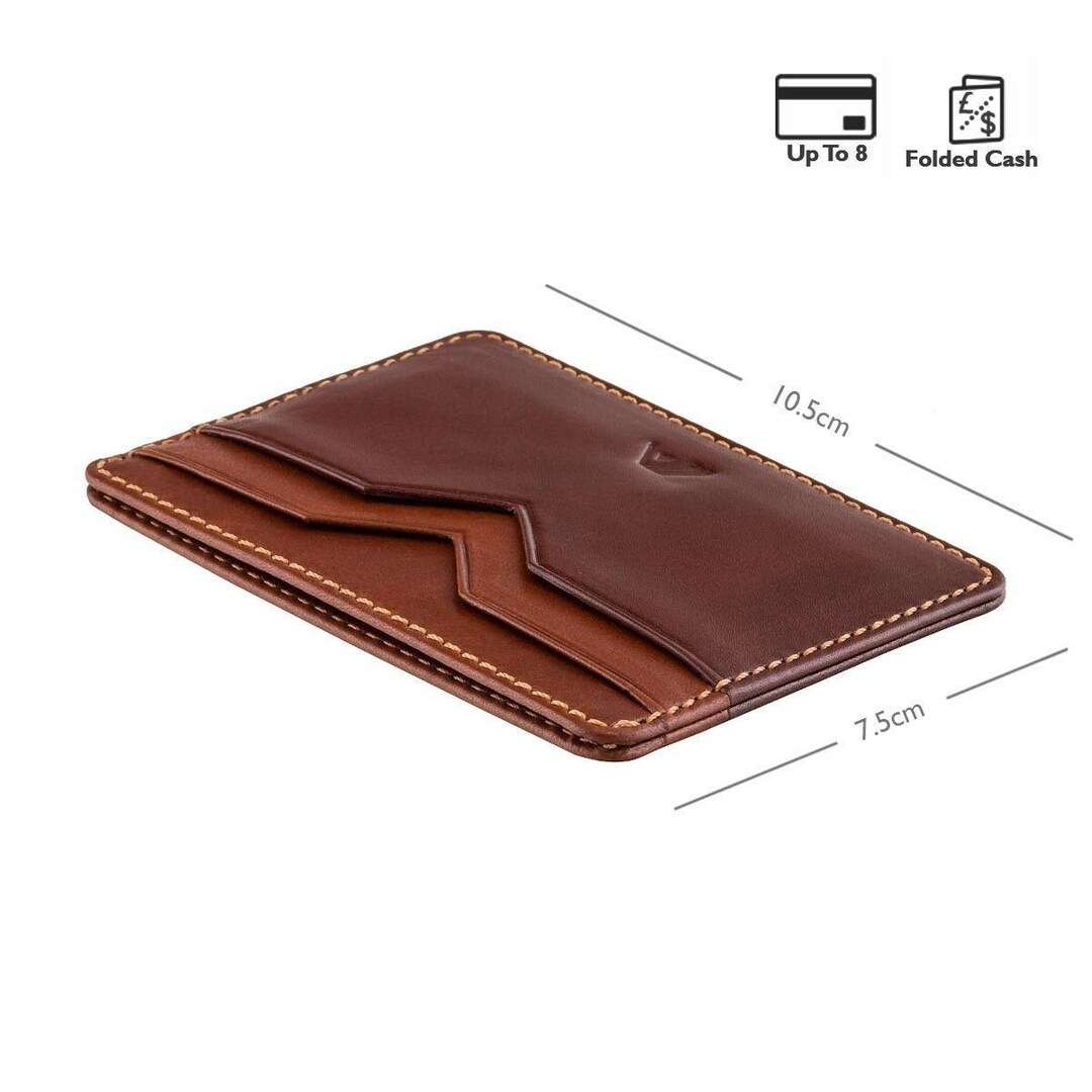 Minimalist Leather Credit Card Holder / Brown Tan Handmade - Etsy