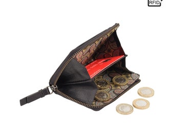 Leatherboss Bifold RFID Blocco Carte Nero Vera Pelle Portafoglio Uomo Leatherboss In Vera Pelle - Bifold Sottile Con Protezione RFID, Nero Portafoglio - Foto 7