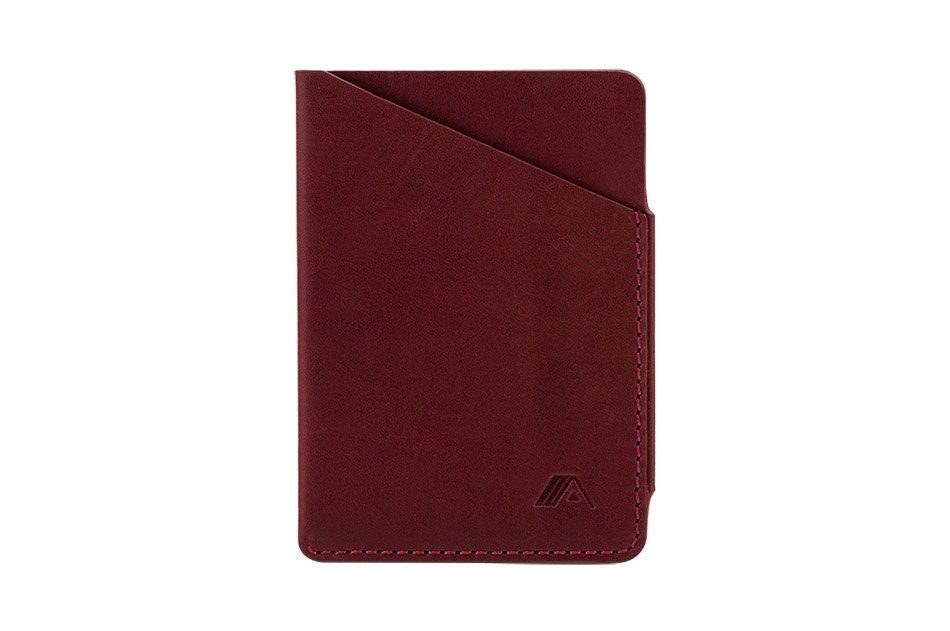 Leather Front Pocket Wallet Molten Red A-SLIM Ninja | Etsy UK