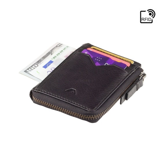 Portafoglio Uomo Slim In Pelle Sintetica - Protezione RFID, Portacarte E Portamonete, Idea Regalo - Foto 4