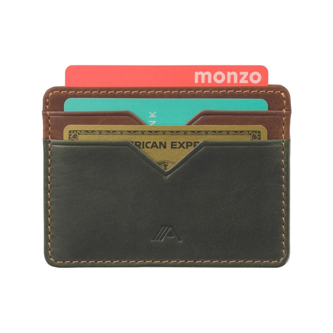 Top Cow Leather Card Holder Men Vintage Minimalist Wallet for Credit Cards  Genuine Leather Cardholder Designer Card Wallet