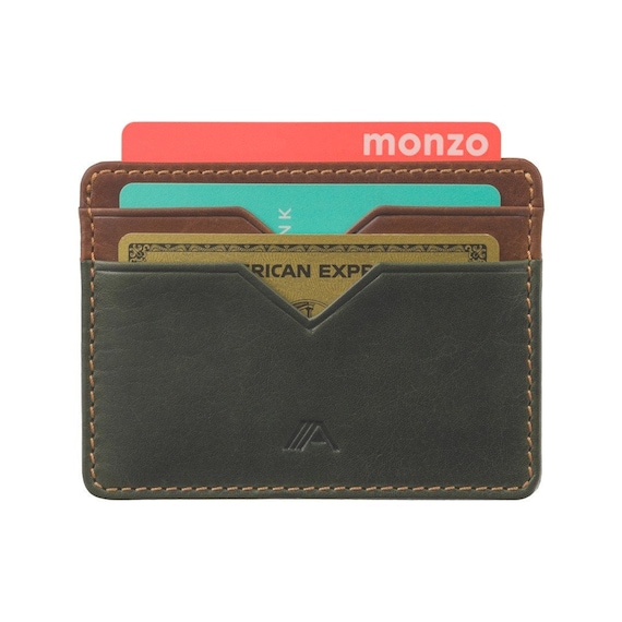 Slice Embossed Leather Small Slim Bifold Wallet