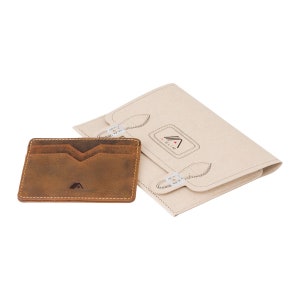 Leather Card Holder Wallet | Slim Minimalist Cardholder | Handmade Full Grain Leather | A-SLIM Yaiba image 8