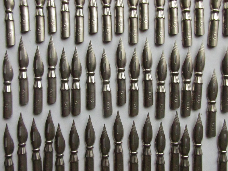 Calligraphy pen nibs vintage ink dip pen nibs set 50pc. Soviet Etsy