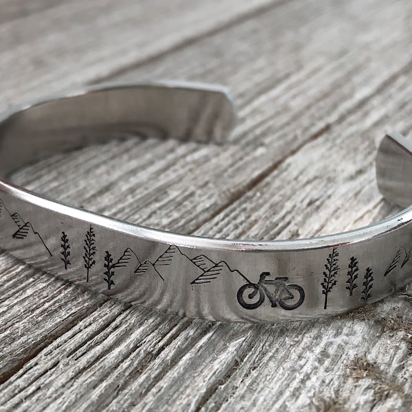 Mountain biking bracelet-aluminum cuff