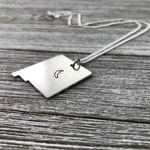 Large New Mexico necklace- chili pepper necklace-New Mexico jewelry-state necklace-handstamped necklace-Christmas gift-gift