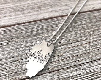 Illinois necklace-Illinois State necklace–gift