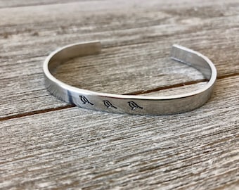 Bird bracelet-aluminum cuff