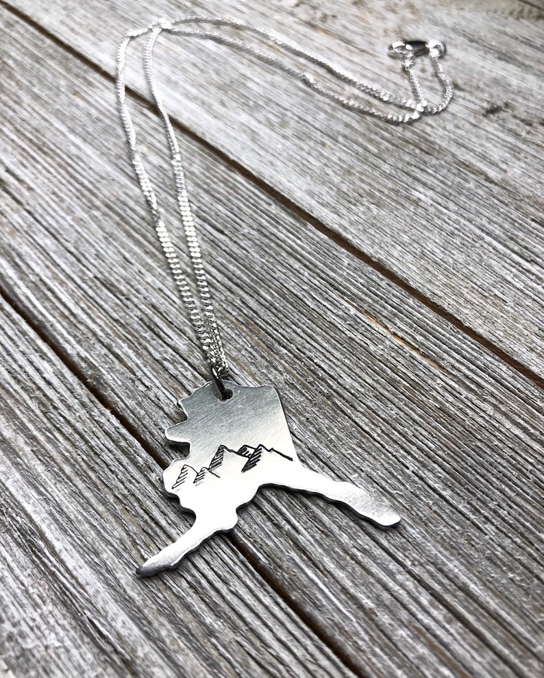 Alaska state necklace-Alaska necklace-gift image 1