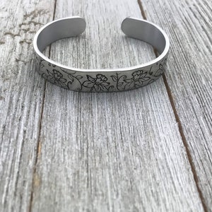 Daffodil bracelet-aluminum cuff