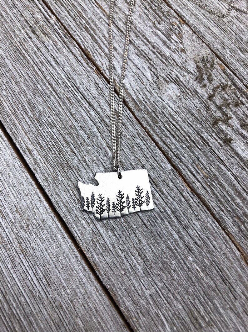Washington state necklacewashington necklacegift Etsy