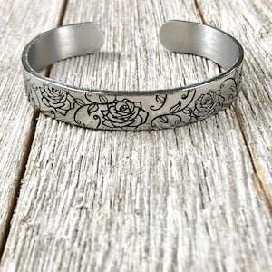 Rose bracelet-aluminum cuff