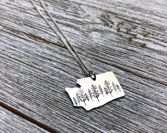 Washington state necklace-washington necklace-gift