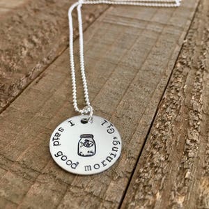 What About Bob necklace-Gil necklace-funny necklace-7/8&quot; handstamped necklace-gift