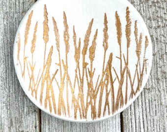 Tall grass jewelry dish-clay jewelry dish