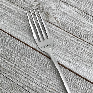 Hand stamped fork-funny gift