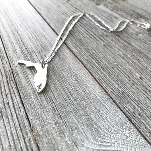 Florida necklace-Flamingo necklace-Florida jewelry-handstamped necklace-Christmas gift