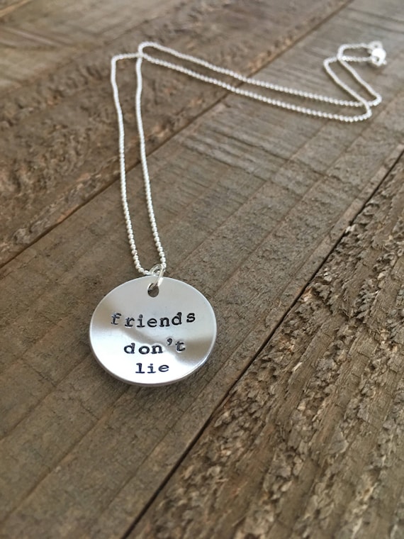 Stranger Things Necklace Friends Don’t Lie .Great Gift For Stranger Things Fans! 