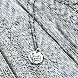 Crotchet necklace - 1/2&quot; handstamped necklace-gift