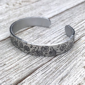 Carnation bracelet-aluminum cuff