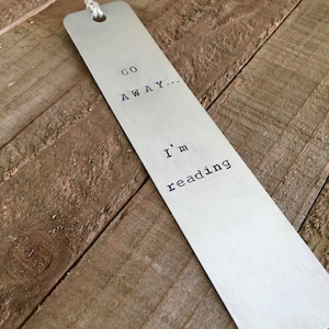 Bookmark-custom bookmark-handstamped bookmark-gift for reader-funny bookmark-metal bookmark-metal stamped bookmark-reader gift