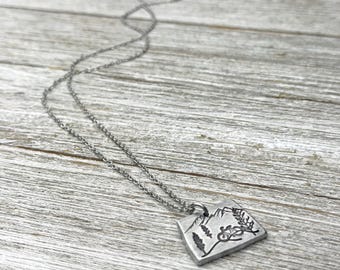 Colorado state necklace-Colorado mountain biking necklace-gift