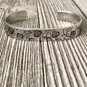 Rose bracelet-aluminum cuff