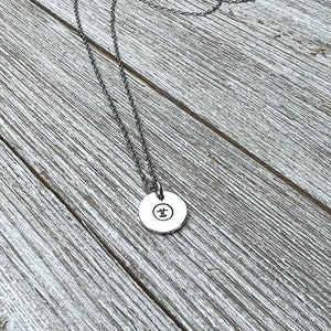 Maanketting - 1/2&quot; handgestempelde ketting-cadeau