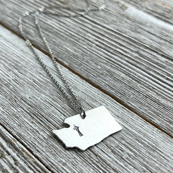 Washington state necklace-washington space needle necklace-gift