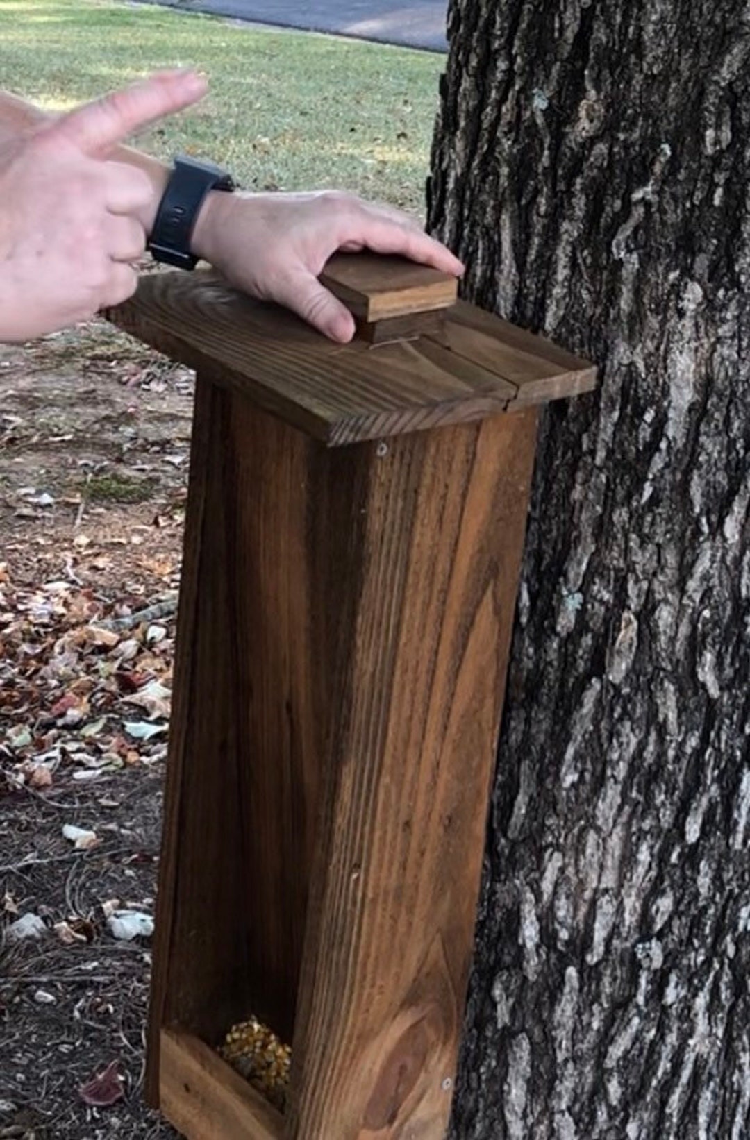 Wooden Gravity Fed Deer Feeder Woodworking Plans PDF Instant Download