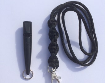 Acme 210.5 gun dog whistle and black barley twist lanyard, dog training / obediance