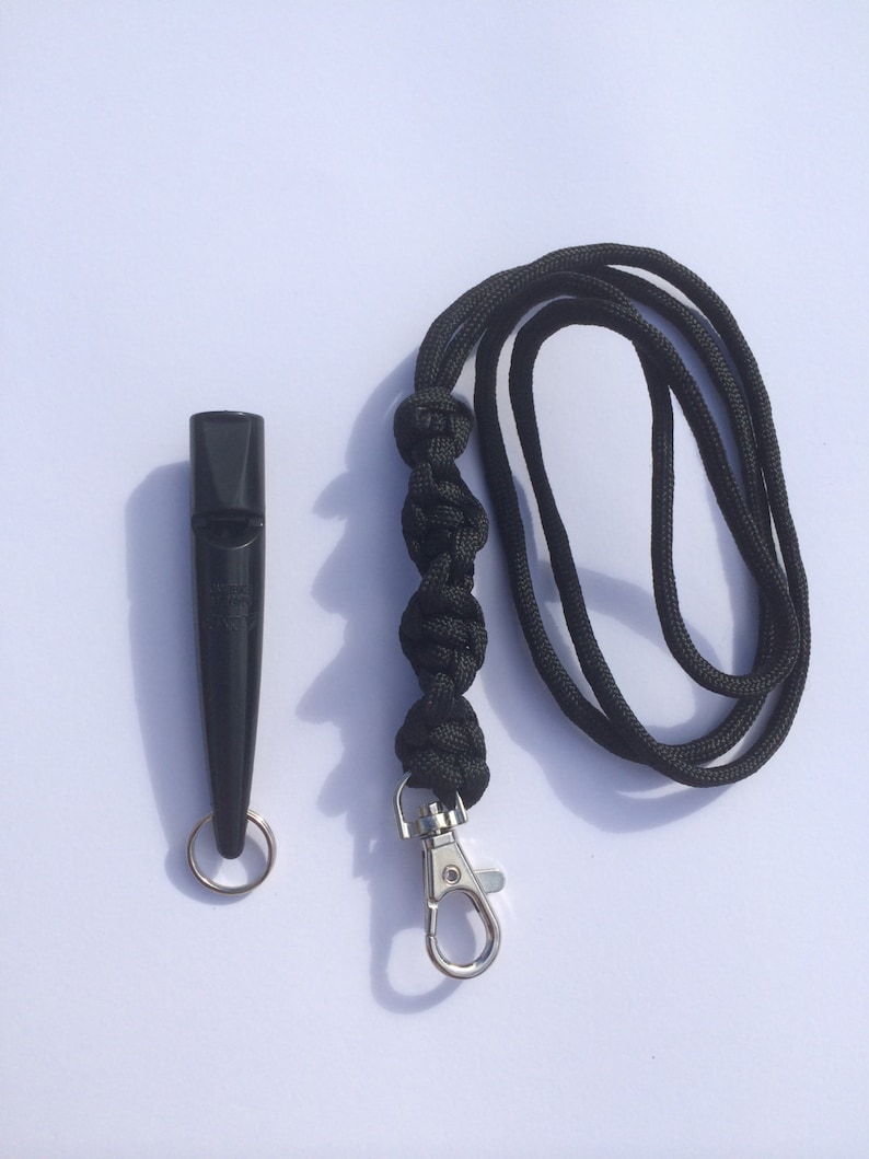 Acme 210.5 Gun Dog Whistle and Black Barley Twist Lanyard, Dog Training