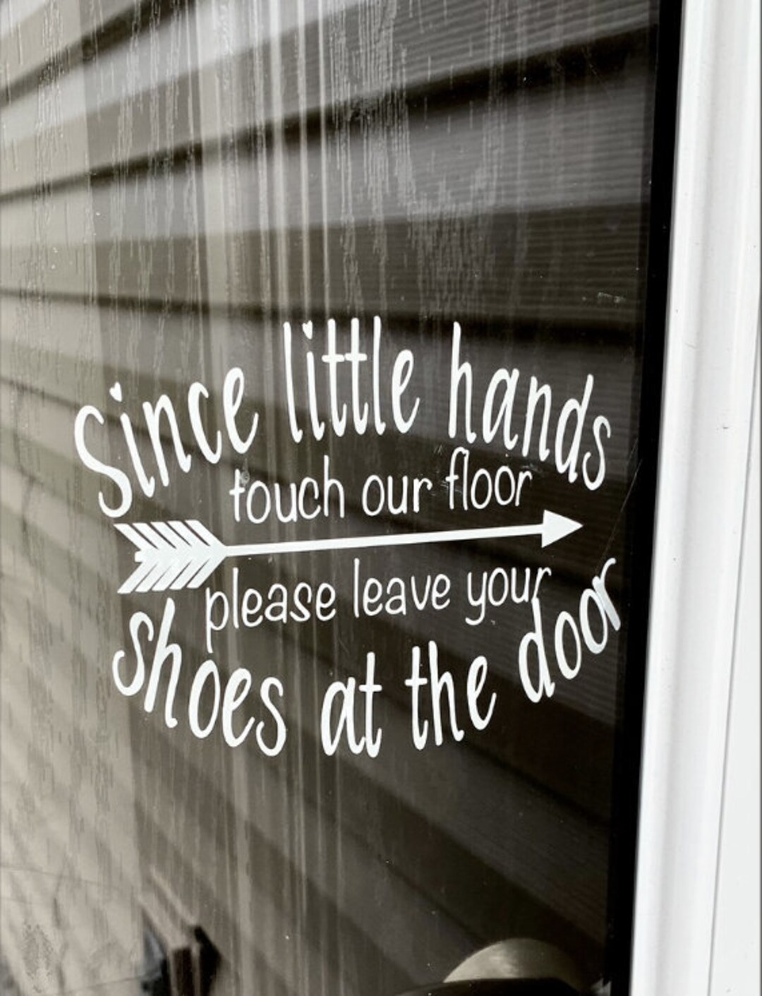 Since Little Hands Touch Our Floor Baby/toddler Front Door Vinyl Decal ...